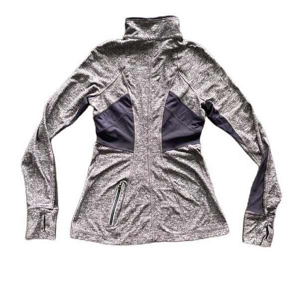 Sz4 Lululemon Full Tilt Half Zip Pullover in Purple Heathered Black Swan EUC - Picture 4 of 9